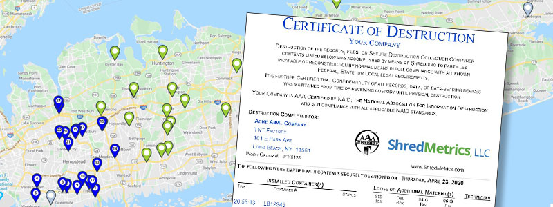 ShredMetrics Certificate of Destruction