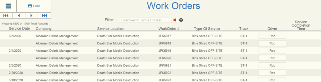 How to find and review Work Orders - ShredMetrics